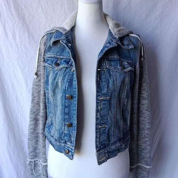 Free People Hooded Denim Jacket XS - Picture 13 of 16